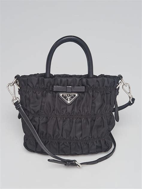 prada tessuto gaufre crossbody bag in black|Tessuto crossbody bag Prada Black in Synthetic .